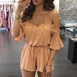 Lace Trimmed Romper